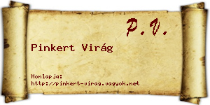 Pinkert Virág névjegykártya